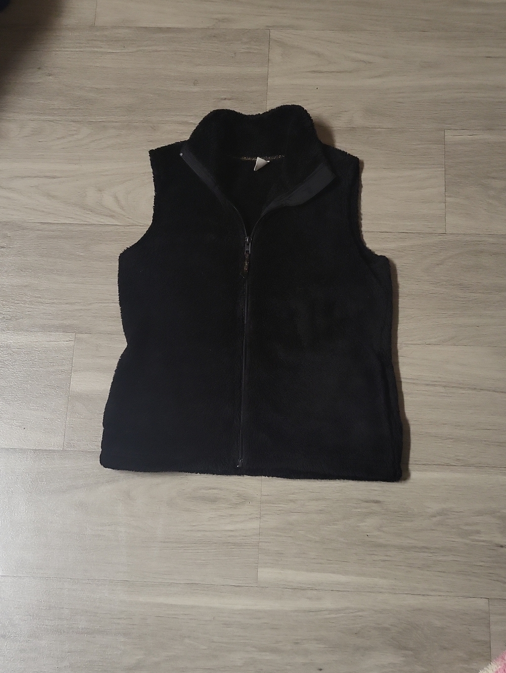 Old Navy Black Fleece Vest with Gold Trim